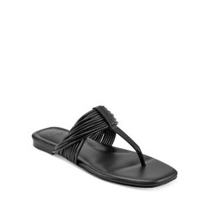 Marc Fisher Ltd Tanya Casual Flat Strappy Sandals Women's Size 8M Black